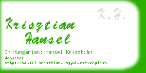 krisztian hansel business card